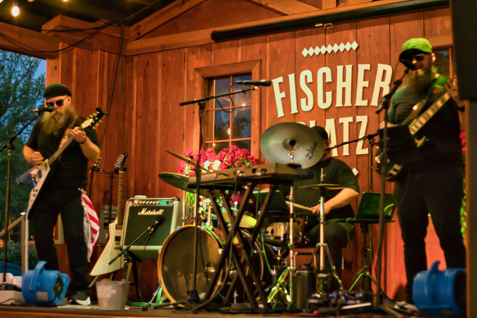 Adaboys concert stage with live lighting at Frankenmuth Michigan — live music event photography by Atelier Lens LLC